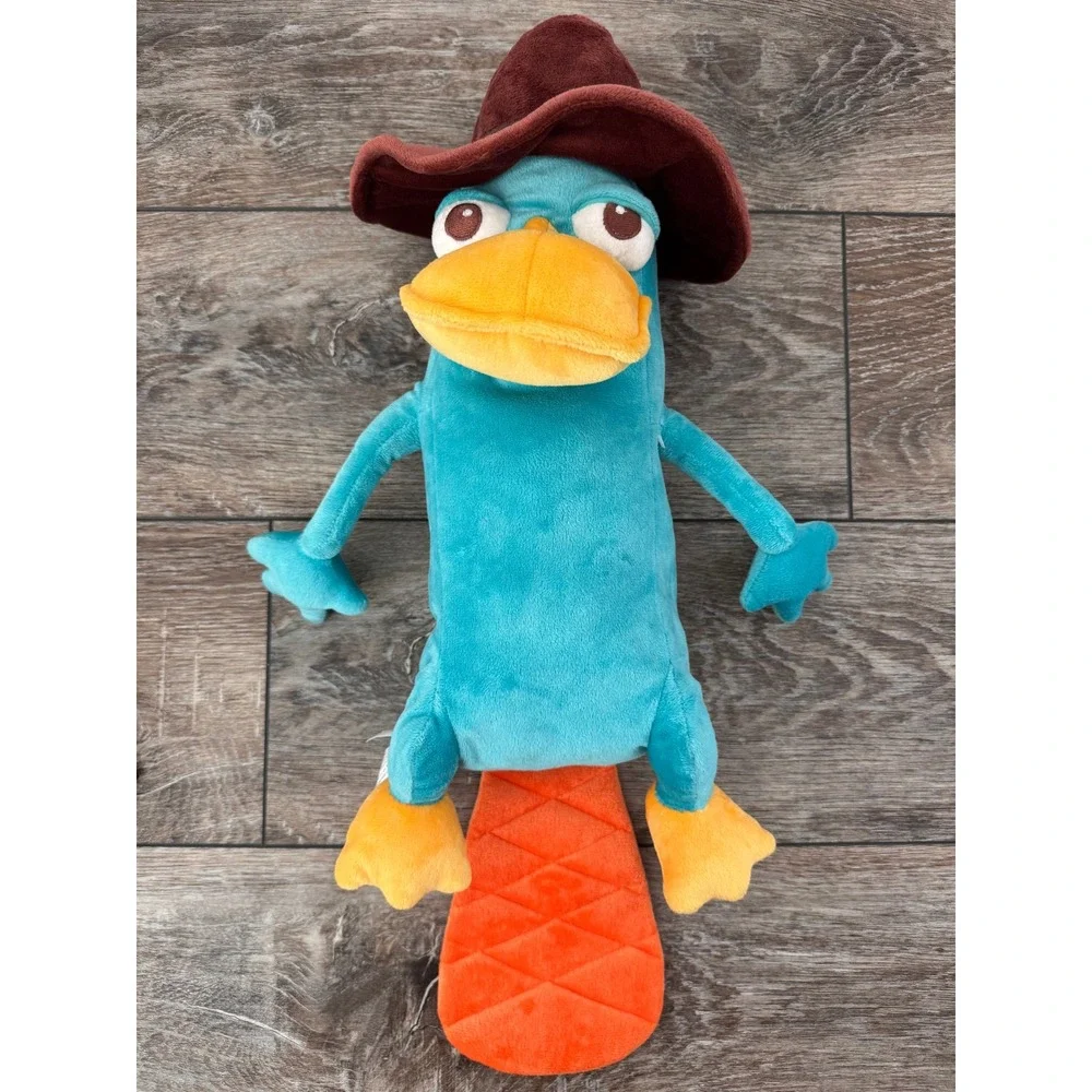Disney Store Perry the Platypus Agent‎ P Plush Phineas and Ferb 21 Inch Teal